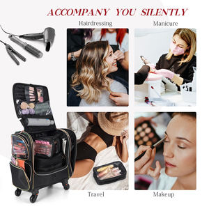 Valise de rangement écologique pour salon de beauté, chariot de <span class=keywords><strong>coiffure</strong></span>, trousse de maquillage de voyage, organisateur de barbier, bagage de <span class=keywords><strong>coiffure</strong></span> - Product Image 6