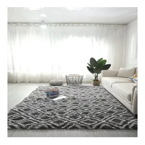 Modern dying design 100%polyester bedroom living room home use fluffy carpet