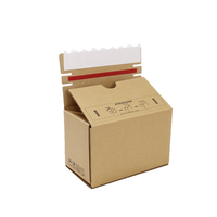 Boîte d'expédition en carton ondulé avec bande de déchirement personnalisée, carton innovant à ouverture facile par fermeture éclair pour l'emballage e-commerce