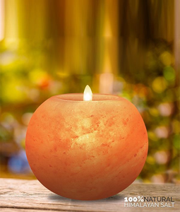 Luxury Portable Pink heart <b>Candle</b> Stand Handmade Natural Salt Jar with Shining Wired Technique Carved Natural Salt <b>Candle</b> - Product Image 3