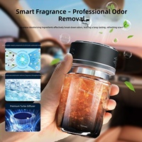 Diffuseur d'air de voiture intelligent haut de gamme à commande vocale pour la distribution de parfum, 7 lumières d'ambiance, diffuseur de parfum pour voiture à brancher, emballage personnalisé avec logo