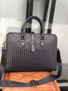 Porte-documents de luxe en cuir véritable tressé à la main pour homme, sacoche d'affaires professionnelle pour ordinateur portable, mallette de bureau haut de gamme personnalisable - Product Image 3