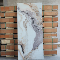 Panneau mural en PVC effet marbre, design moderne, imperméable, de luxe, bleu, noir, or, motif fluide, décoration Runwood Wholesale