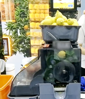 Kleine commerciële automatische sinaasappelpers, elektrische citruspers voor op het aanrecht, 20 sinaasappels/min >80% hoge opbrengst voor bubble tea