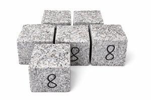 Pavés en pierre naturelle de granit, 80x100x100, gris rosé, face fendue, côtés taillés, pour pavage extérieur - Product Image 2
