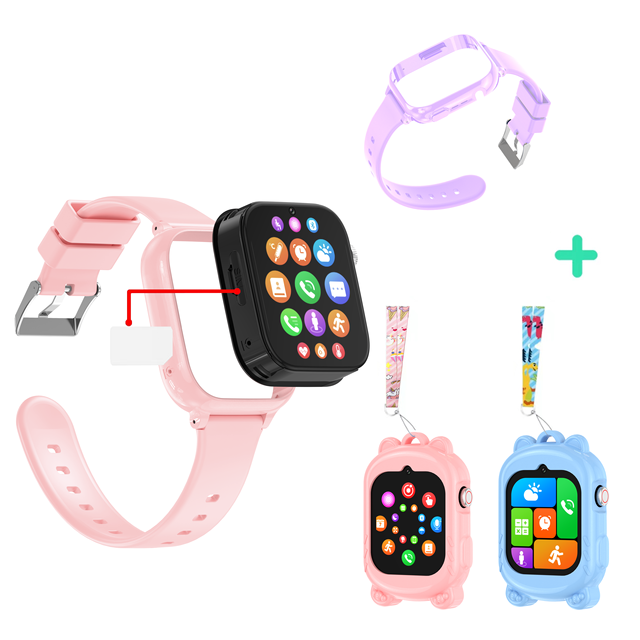 Smart Watch for Kids 4G SIM Android GPS LBS Tracker Camera Video SOS Call Safety Neck Hanging Pendant Baby Child Kids Watches