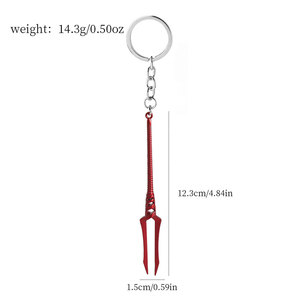 Nouveaux modèles de porte-clés en métal en forme d'épée, artisanat en métal Longinus, accessoires d'autodéfense, pendentif - Product Image 4