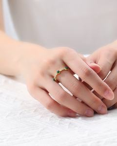 Anillos Apilables de Plata S925 con Baño de Oro de 18K, Minimalistas, con Circonitas, Certificados, Antideslustre, para Mujer, Venta al Por Mayor, Personalizables - Product Image 4