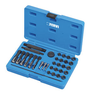 Kit de reparación de roscas métricas Fervi con insertos de sujeción para bujías incandescentes - Product Image 1