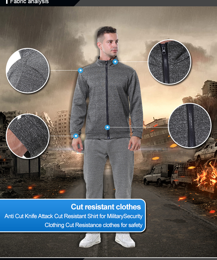 Safety Shirt UHMW Knife Proof Cut Resistant Shirts Anti Cut Clothing Cut  Resistant Clothing for Daily Use Safety Work Stab Proof