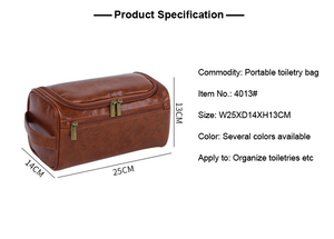 Custom portable makeup bag Eu American large capacity waterproof <b>storage</b> travel PU leather <b>toiletry</b> bag multi functional <b>storage</b> - Product Image 3