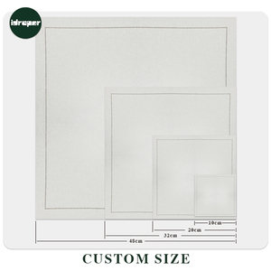 Bán Buôn Tùy Chỉnh Dùng Một Lần Vải Trắng Khăn Ăn Với Logo Vuông In Cho Nhà Hàng Đám Cưới Bàn Ăn Tối Máy Bay Sử Dụng - Product Image 5