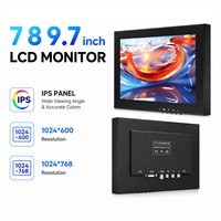 Moniteur LCD industriel OEM ODM 7" 8" 9.7" 1024*768 HD VGA BNC AV Petit écran pour la sécurité, la vidéosurveillance, les systèmes de point de vente et les équipements industriels