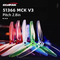 Hélices Gemfan 51366 MCK V3 5x2.8 à 3 pales en matériau composite PC, accessoires pour drones, haute efficacité, drones FPV freestyle de 5 pouces