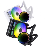 Refroidisseur de processeur RGB Speedy 120 mm, radiateur de refroidissement par eau, éclairage liquide RGB lumineux, ventilateur à roulement fluide, faible bruit pour PC