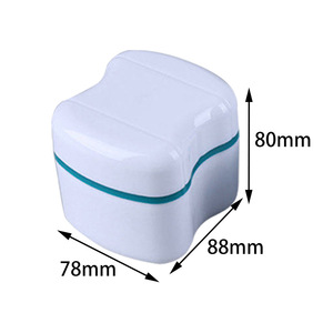 <b>Denture</b> Case Double Layer Tooth <b>Box</b> 78x88x80mm Plastic Portable Storage For <b>Dentures</b> And Retainers - Product Image 1