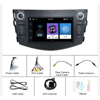 Reproductor Multimedia de 7'' con Navegación GPS Android Auto y Carplay para Toyota RAV4 Rav 4 2006-2012, Unidad Principal Estéreo con Audio FM