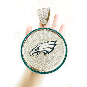 Compre un Moderno Collar <span class=keywords><strong>de</strong></span> Plata con Colgante <span class=keywords><strong>de</strong></span> los Philadelphia Eagles Esmaltado para <span class=keywords><strong>Hombre</strong></span> - Product Image 6
