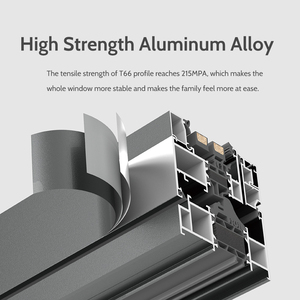 Lớn Heavy Duty Khu Dân Cư Phía Trước Nhập Cửa 4 Bảng Điều Chỉnh Cửa Trượt Bão Bằng Chứng Đôi Men Kính Nhôm Cửa Trượt - Product Image 5