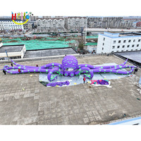 Blow Up Dj Booth Énorme Poulpe Violet Dj Scène Gonflable Tomorrowland