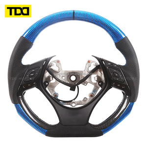 พวงมาลัยคาร์บอนไฟเบอร์แท้ TDD สำหรับ Toyota C-HR CHR ปี 2016 2017 2018 2019 และ Izoa ปี 2018 2019 - Product Image 1