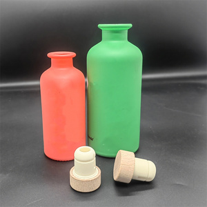 Botella de Vidrio para Bebidas en Negro Mate, Rojo o Color Personalizado, Botella Vacía para Vodka, <span class=keywords><strong>Ginebra</strong></span>, Aceite de Oliva con Corcho - Product Image 3