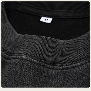 Camisetas recortadas de lavado ácido al por mayor de alta calidad camiseta Vintage desgastada con dobladillo crudo para hombre - Product Image 3
