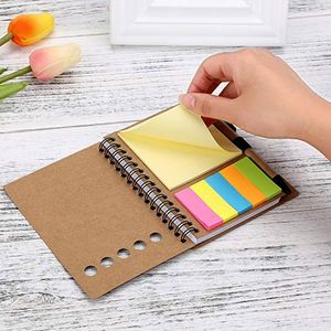 Bloc-notes personnalisé écologique 2026, notes adhésives, marque-pages, carnet en papier kraft, mini carnet avec stylo, carnet personnalisé - Product Image 2