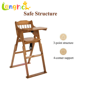 كرسي طعام خشبي للأطفال قابل للطي من الخيزران، آمن للاستخدام في غرفة النوم، من مصنّع بخبرة تزيد عن 20 عامًا - Product Image 5