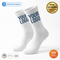 Chaussettes de sport athlétiques unisexes pour adultes, personnalisables avec logo, respirantes, écologiques, tricotées, pour la saison d'automne, avec logo sur le bord.