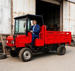 <span class=keywords><strong>Livraison</strong></span> gratuite de convoyeur à bande diesel agricole à quatre roues avec volant, véhicules de chantier - Product Image 4