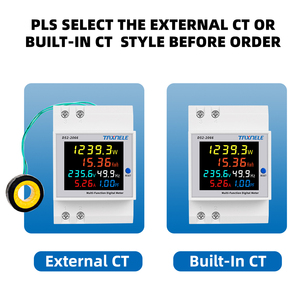 Moniteur AC sur rail DIN 6-en-1 110V 220V 380V 100A – <span class=keywords><strong>Compteur</strong></span> de tension, courant, facteur de puissance, énergie active KWH et fréquence (Volt, Ampère) - Product Image 2