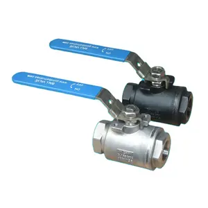 ASTM A216 WCB 2000PSI 3000PSI NPT 2 قطعة ختم ملحومة كرة لتمارين الجسم صمامات