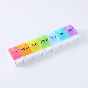 High Quality Promotional Travel Piano Keys Shape 7 Days Weekly Pill Box Organizer Plastic Pill Boxes