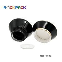 Pot vide de 50g pour crème cosmétique, forme spéciale noire, avec bouchon à vis, pour soins de la peau