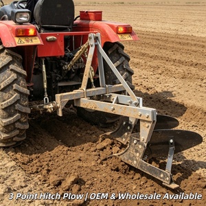 Aratro Agricolo a Doppio Vomere, Aratro a Solco a 3 Punti per Mini Trattore Piccolo | Certificato CE & ISO9001 - Product Image 1