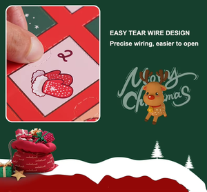 Trống Advent lịch 24pcs giáng sinh mù hộp <span class=keywords><strong>DIY</strong></span> bí ẩn giấy bất ngờ Hộp quà tặng cho trẻ em - Product Image 4