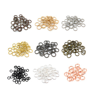 Anneaux en O en alliage de zinc plaqué, anneaux métalliques à boucle fermée pour accessoires de bijoux DIY, taille moyenne FT49 - Product Image 1