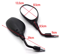Miroir convexe grand angle pour moto, personnalisé, en gros, neuf, avec emballage en boîte