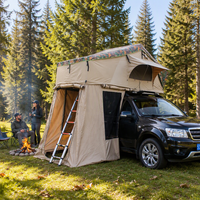 Tente de toit souple avec revêtement extérieur en PVC, portable, plusieurs tailles, espace de camping supplémentaire et accessoires variés