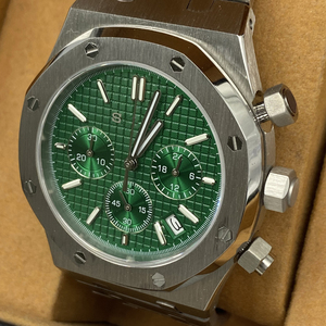 Montre à quartz lumineuse verte décontractée pour homme avec mouvement VK63, verre saphir, étanche, montre-bracelet tendance - Product Image 4