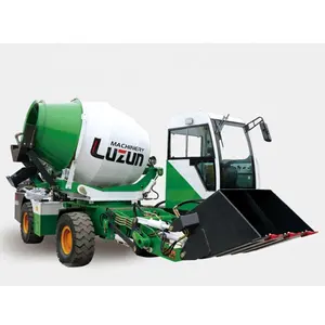 LUZUN 1M3 1.2M3 1.3M3 Self Loading Mobile Concrete Mixer Machine Price Self-loading Concrete Mixer Truck for Sale in Dubai