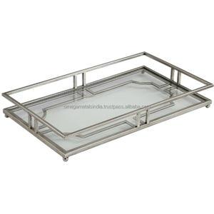 Bandeja decorativa hecha a mano para espejo de cristal, almacenamiento de maquillaje, tocador, exhibición, fabricante y distribuidor - Product Image 3