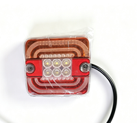 Feu arrière carré LED 9-36V 106 LED, combiné feu stop, marche arrière et clignotant, homologué Emark, étanche pour camion, remorque, camping-car, poids lourd, caravane