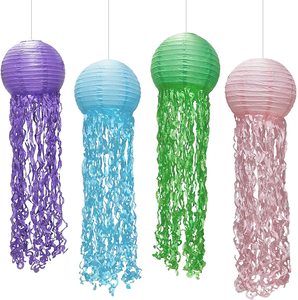 <span class=keywords><strong>Decoraciones</strong></span> de Fiesta de Sirenas, <span class=keywords><strong>Decoraciones</strong></span> de Cumpleaños, Pequeñas Linternas de Papel de Medusas para <span class=keywords><strong>Decoraciones</strong></span> de Fiesta Bajo el Mar - Product Image 1