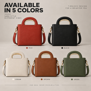 Women <b>Red</b> Box Handbag PU Leather Top Handle Bag Compact Square Purse with Gold Hardware Custom Logo OEM ODM - Product Image 4