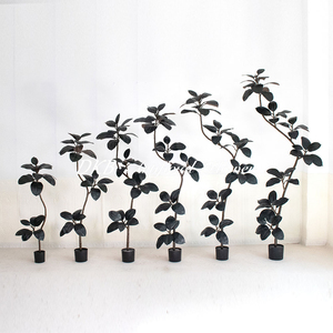 DKB Factory Wholesale Outdoor Artificial Green Plant High Quality Simulation Indoor Outdoor Artificial Rubber Plant <b>Tree</b> - Product Image 1