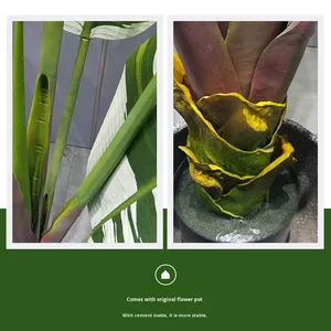 Árbol de Plátano Artificial Jinhua en Maceta de Plástico, Planta Decorativa de Interior de 220 cm de Flower <span class=keywords><strong>World</strong></span> para Decoración de Bodas y Fotografía - Product Image 4
