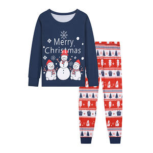2025 filles garçons père noël pyjamas à manches longues 2 pièces <span class=keywords><strong>pyjama</strong></span> ensemble enfants pyjamas de noël - Product Image 2