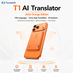 Traducteur de poche intelligent T1 AI, 150 langues, hors ligne et en ligne, traduction vocale, vidéo, photo, texte, enregistrement, voyage, affaires - Product Image 1
